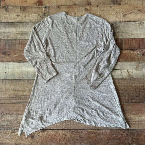Artisan NY Women's Linen Cardigan Wrap Sweater Long Sleeve Size S Light Brown -S - Picture 5 of 5